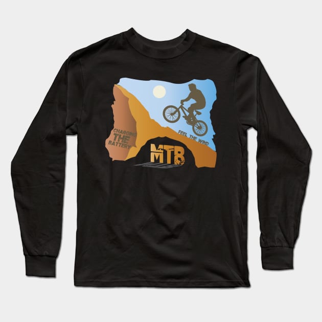 MTB Mountain bike Long Sleeve T-Shirt by mypointink